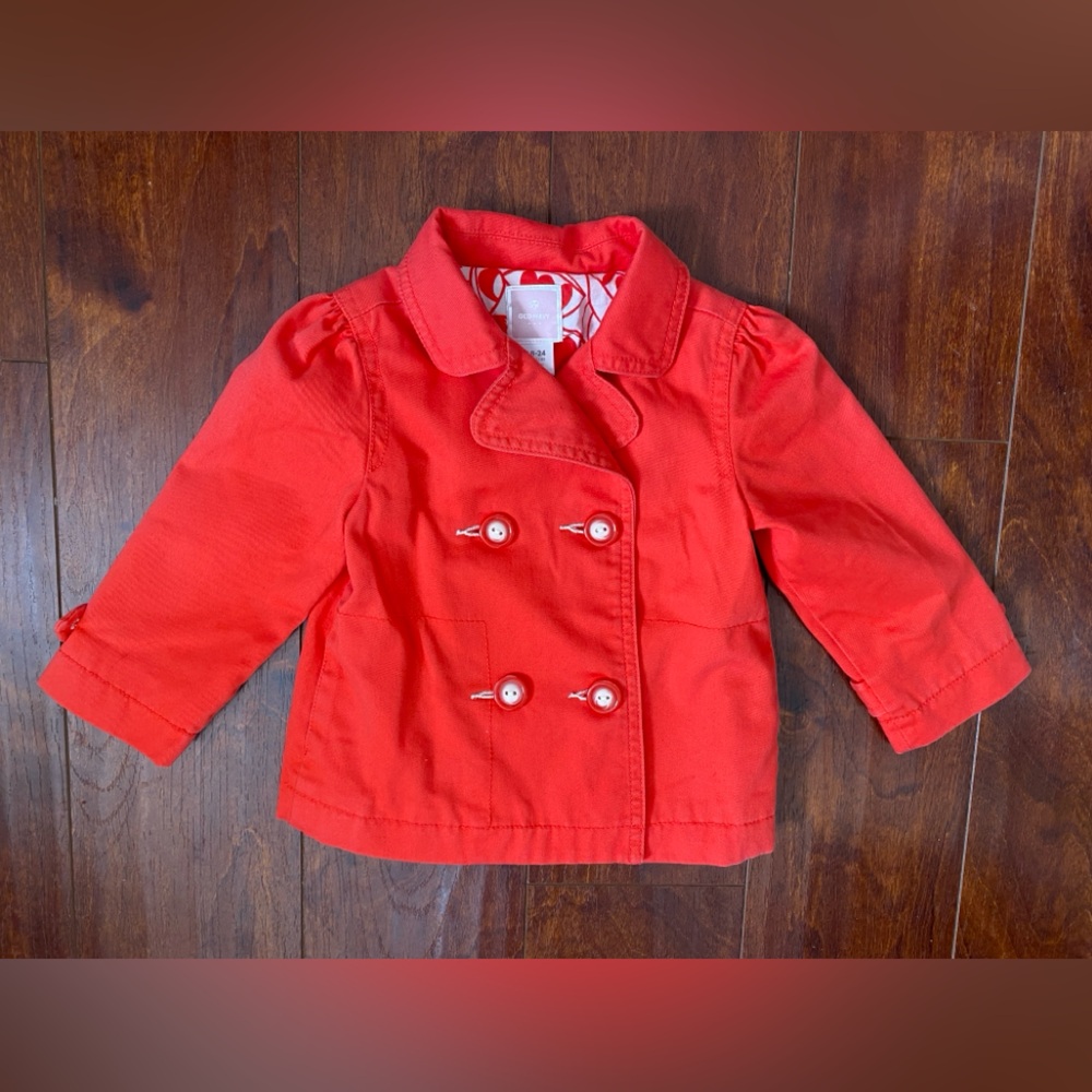 Adorable 🥰 Old Navy Baby Peacoat in Coral Sz 18 - 24 mos